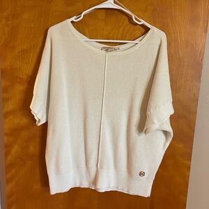 Michael Kors Cream Sweater Short Sleeved Top